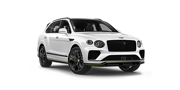 Bentley Praha Bentley Bentayga Speed SUV in Snow Quartz Pearlescent by Mulliner white paint