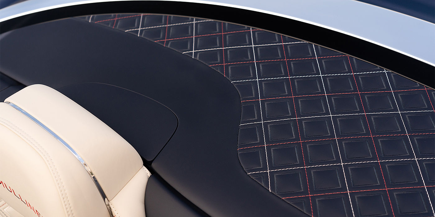 Bentley Praha Bentley Continental GTC Mulliner convertible seat and cross stitched tonneau cover